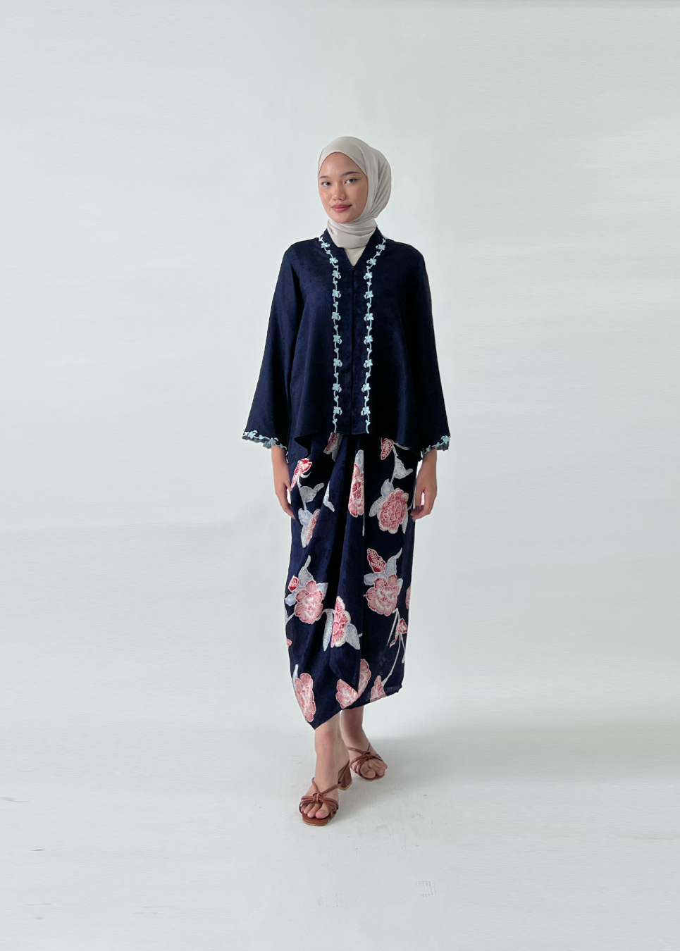 Kurung Moden WARDAH PENDEK (05-301 BLU)