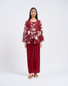 Airis Kebaya Pendek in Maroon