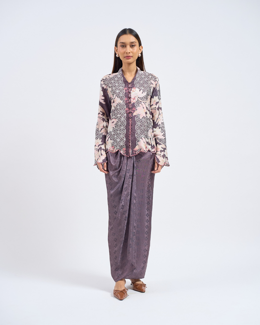 Delia Kurung Pendek in Grey
