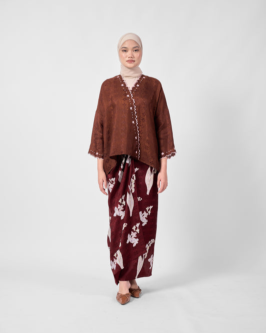 Malika Kurung Kimono in Brown