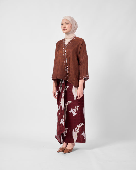 Malika Kurung Kimono in Brown