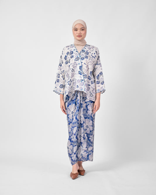 Malika Kurung Kimono in White
