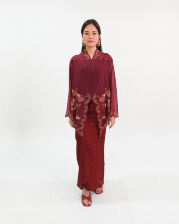 Aya III Cotton Top in Maroon