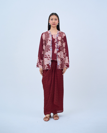 Airis Kebaya Pendek in Maroon