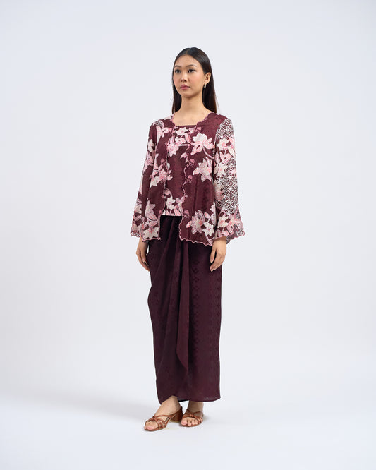 Airis Kebaya Pendek in Burgundy