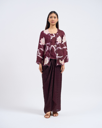 Airis Kebaya Pendek in Burgundy
