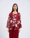 Airis Kebaya Pendek in Maroon