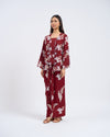 Airis Kebaya Pendek in Maroon