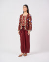 Airis Kebaya Pendek in Maroon