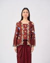 Airis Kebaya Pendek in Maroon