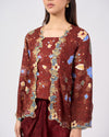 Airis Kebaya Pendek in Maroon