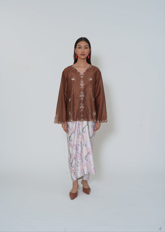 Classic Kebaya ARA : ACT SET - BRW/WHT