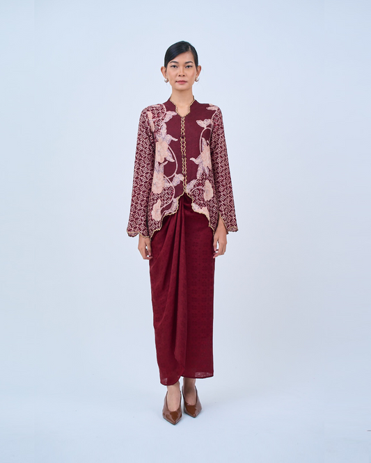 Delia Kurung Pendek in Maroon