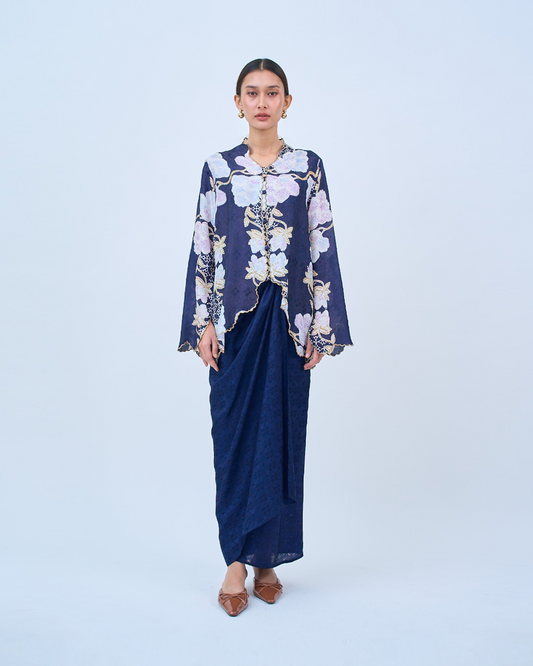 Delia Kurung Pendek in Blue