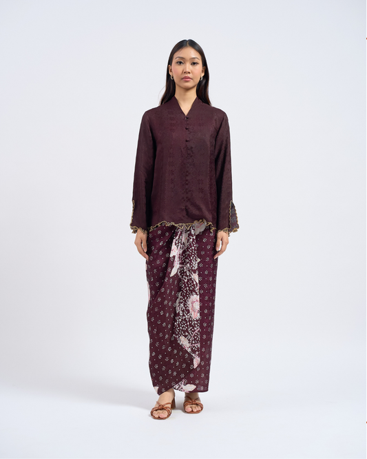 Delia Kurung Pendek in Maroon