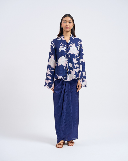 Delia Kurung Pendek in Blue