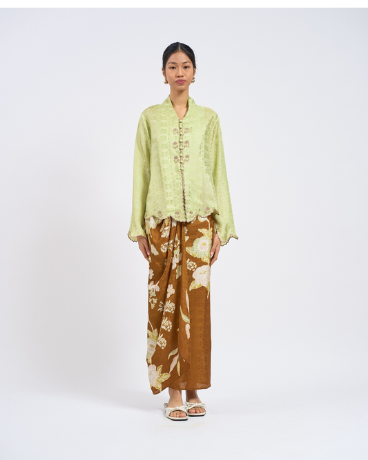 Delia Kurung Pendek  in Green