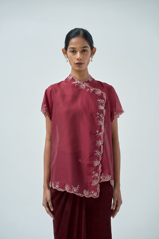 Classic Kebaya EMBUN PENDEK 05-04 MRN (TOP-ONLY)