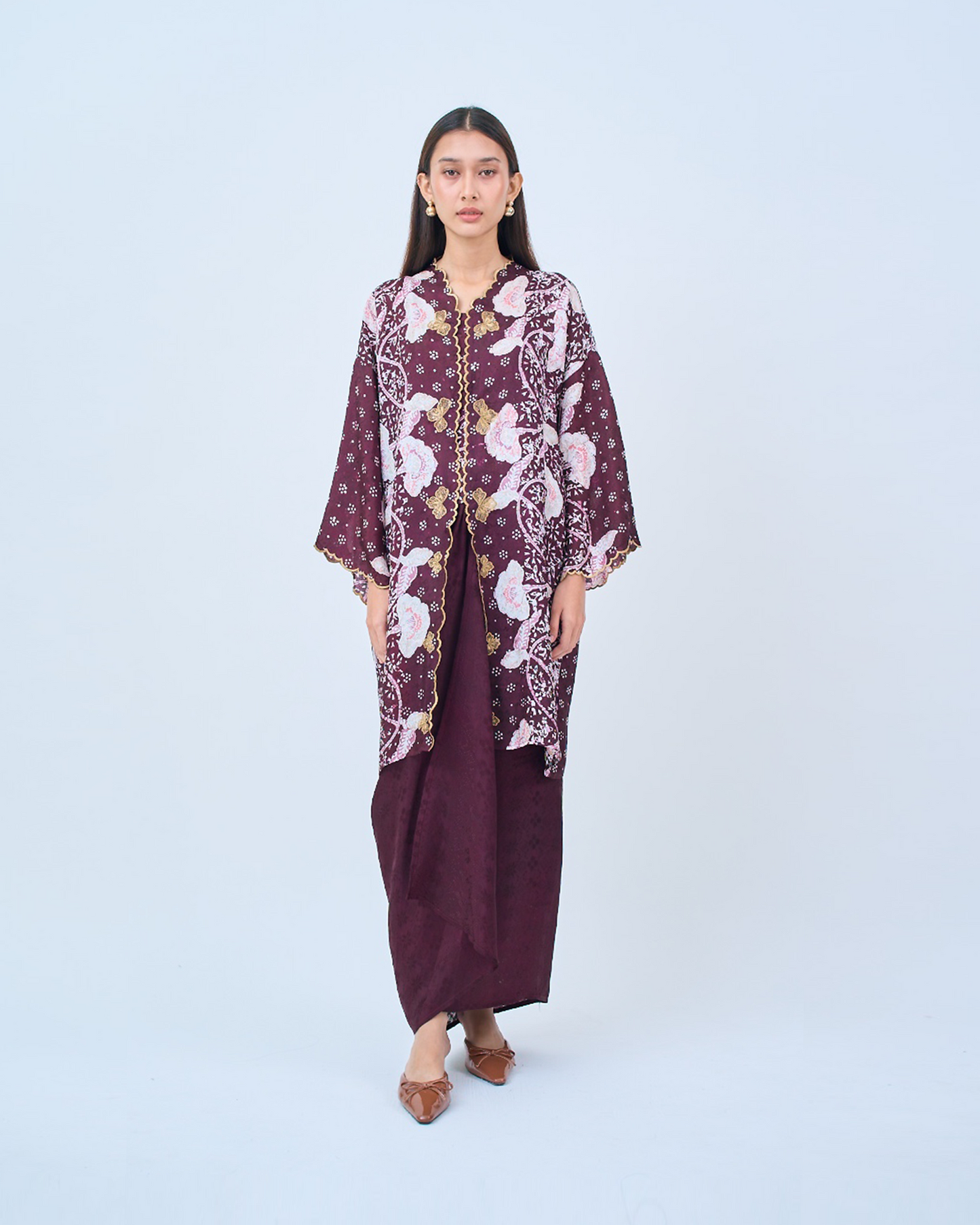 Khadeeja Kebarung in Burgundy