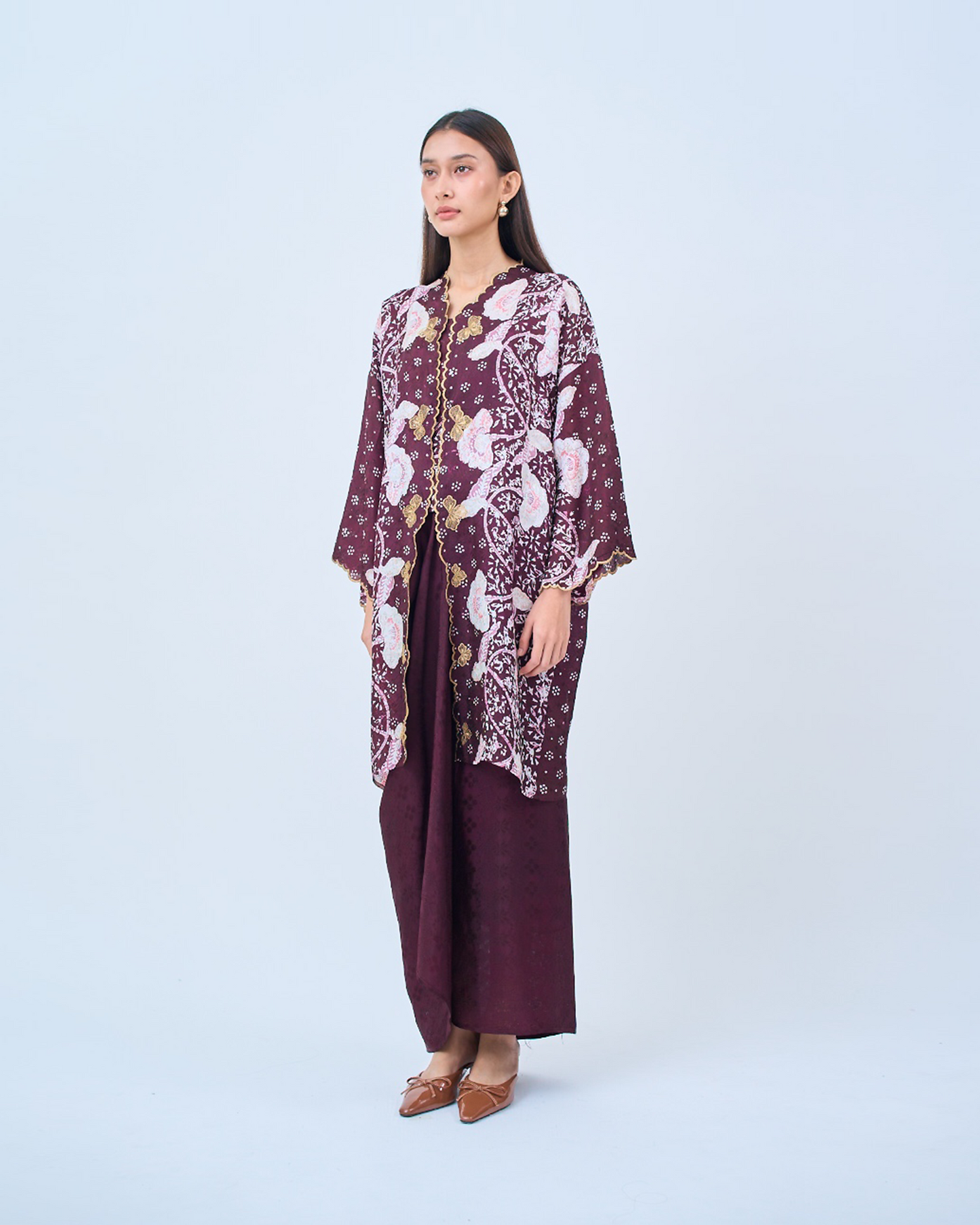 Khadeeja Kebarung in Burgundy