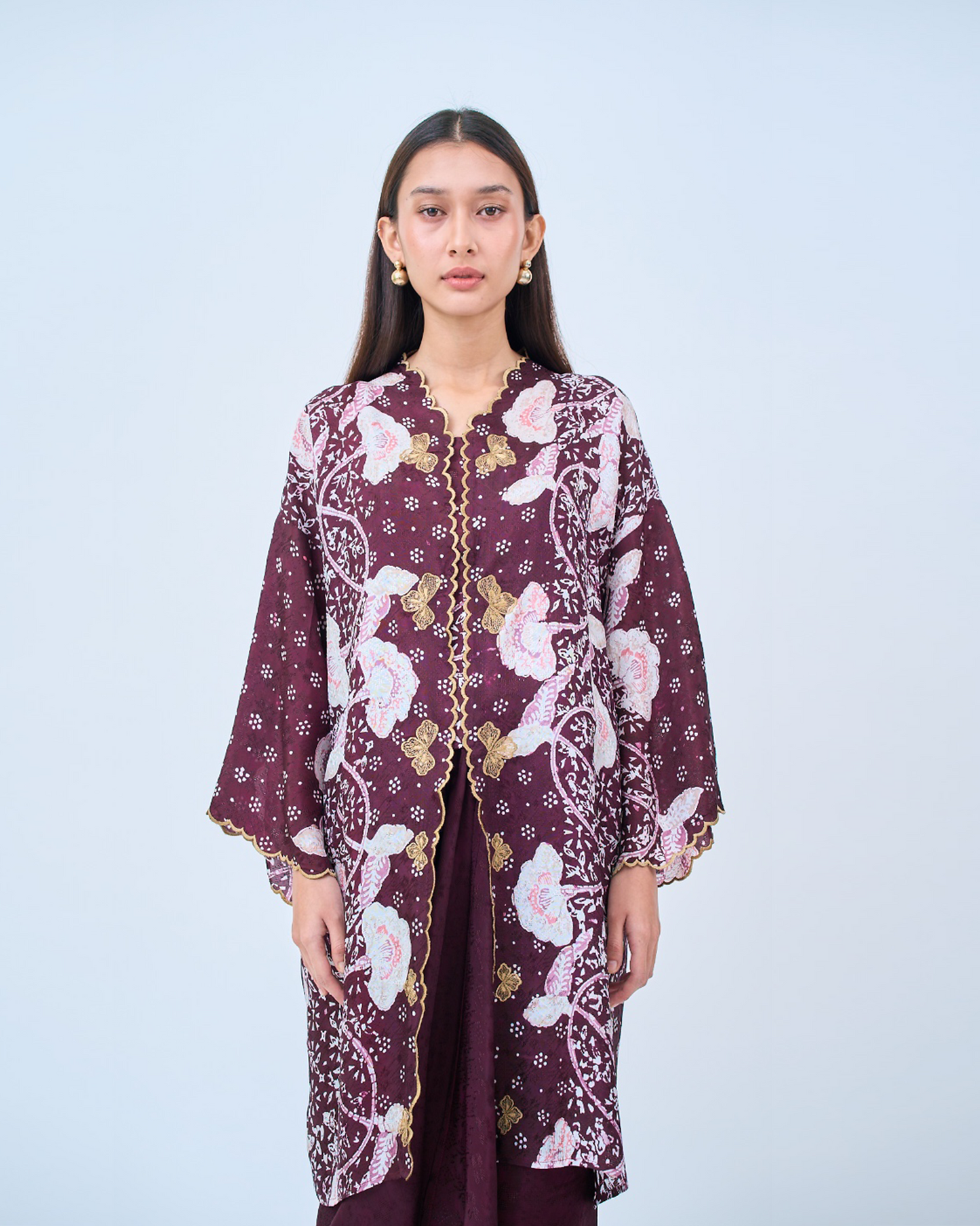 Khadeeja Kebarung in Burgundy