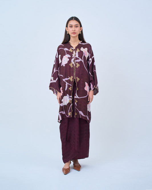 Khadeeja Kebarung in Burgundy