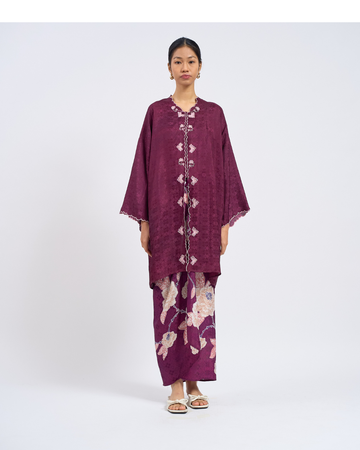 Khadeeja Kebarung in Burgundy