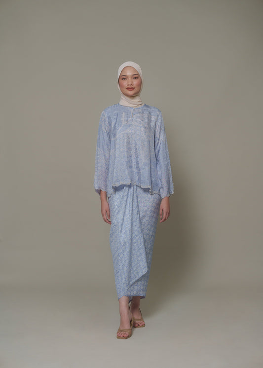 Kurung Pendek Sulam SARINA (05-09 BLU)