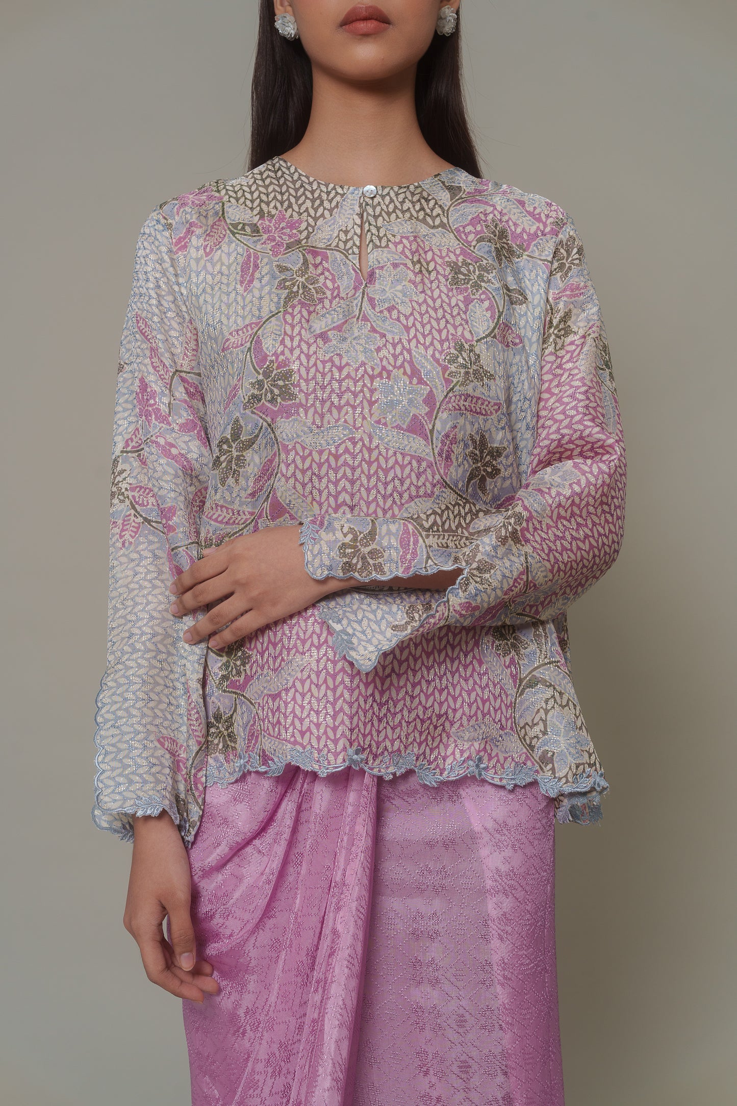 Kurung Pendek Sulam SARINA (05-12 PNK)