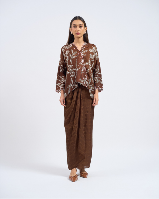 Malika Kurung Kimono in Brown