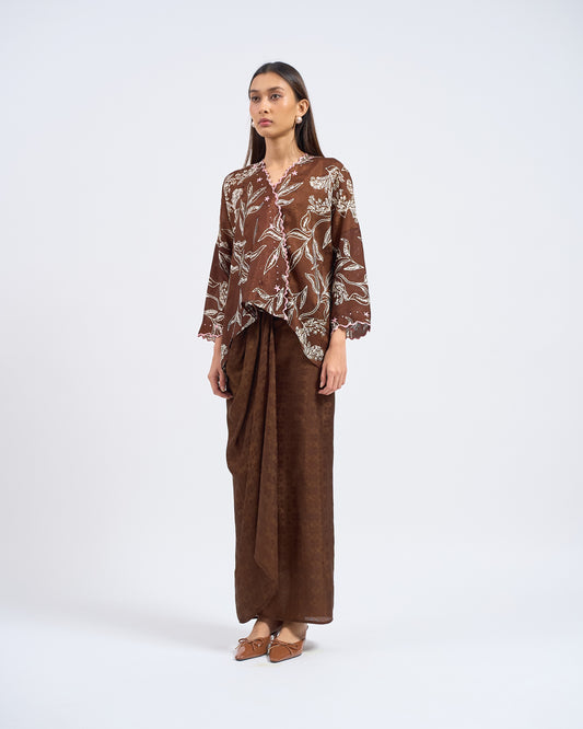 Malika Kurung Kimono in Brown
