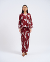 Malika Kurung Kimono in Maroon