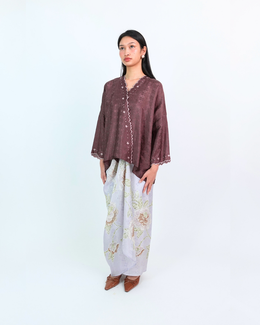 Malika Kurung Kimono in Brown