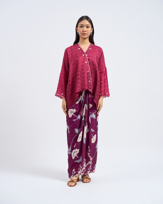 Malika Kurung Kimono in Purple