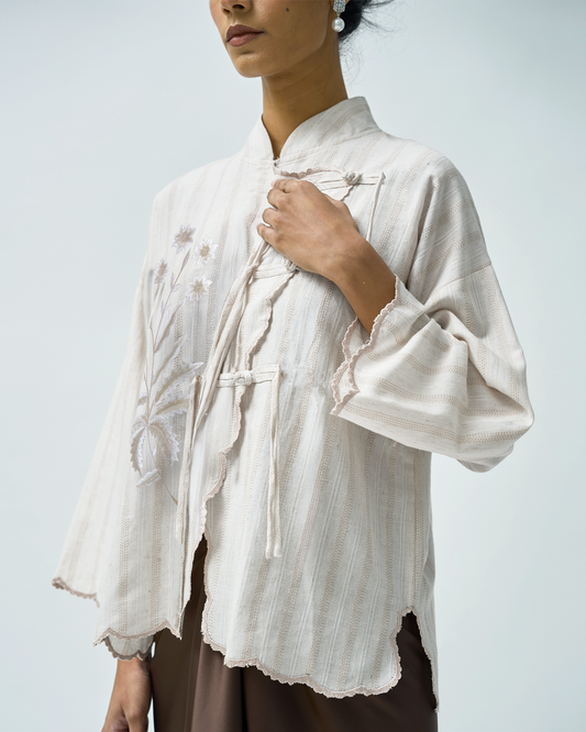 Mawar Cotton Top in Cream