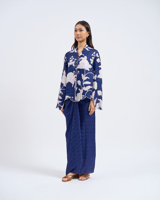 Delia Kurung Pendek in Blue