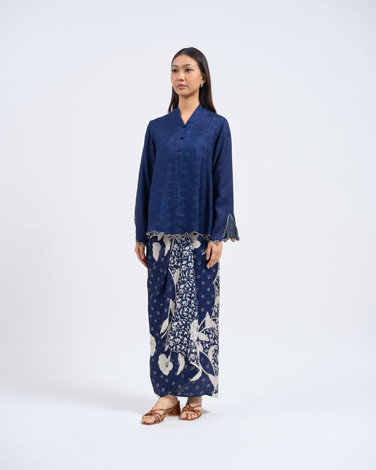 Delia Kurung Pendek in Blue